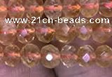 CRB1948 15.5 inches 3.5*5mm faceted rondelle citrine gemstone beads