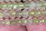 CRB1952 15.5 inches 3*4mm faceted rondelle prehnite gemstone beads