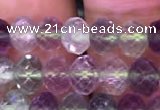 CRB1959 15.5 inches 4*6mm faceted rondelle fluorite gemstone beads