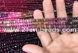 CRB1970 15.5 inches 3.5*5mm faceted rondelle tourmaline beads