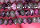 CRB1975 15.5 inches 3*4mm faceted rondelle ruby zoisite beads