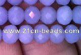 CRB1983 15.5 inches 4*6mm faceted rondelle blue angel skin gemstone beads