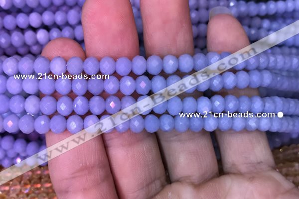 CRB1983 15.5 inches 4*6mm faceted rondelle blue angel skin gemstone beads