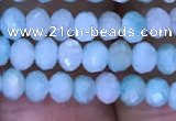 CRB1985 15.5 inches 3*4mm faceted rondelle amazonite gemstone beads