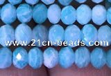 CRB1986 15.5 inches 3*5mm faceted rondelle amazonite gemstone beads