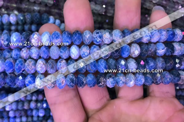 CRB1990 15.5 inches 6*8mm faceted rondelle apatite beads wholesale