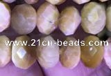 CRB1993 15.5 inches 6*8mm faceted rondelle golden tiger eye beads