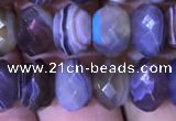 CRB1995 15.5 inches 5*8mm faceted rondelle Botswana agate beads