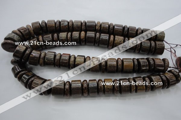 CRB200 15.5 inches 6*18mm - 13*18mm rondelle bronzite gemstone beads