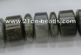 CRB203 15.5 inches 6*18mm - 13*18mm rondelle labradorite beads