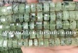 CRB2043 15.5 inches 12mm - 13mm faceted tyre prehnite beads