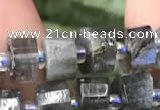 CRB2130 15.5 inches 7mm - 8mm faceted tyre labradorite gemstone beads