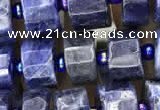 CRB2135 15.5 inches 7mm - 8mm faceted tyre sodalite gemstone beads