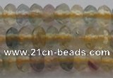 CRB214 15.5 inches 3*4mm faceted rondelle yellow fluorite beads