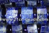 CRB2141 15.5 inches 9mm - 10mm faceted tyre lapis lazuli beads