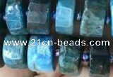 CRB2146 15.5 inches 9mm - 10mm faceted tyre apatite gemstone beads