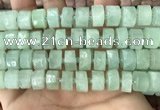 CRB2168 15.5 inches 13mm - 14mm faceted tyre light prehnite beads