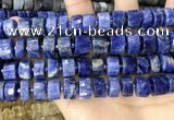 CRB2178 15.5 inches 13mm - 14mm faceted tyre sodalite beads