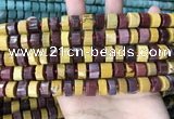 CRB2201 15.5 inches 8mm - 9mm faceted tyre mookaite beads