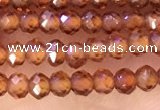 CRB2213 15.5 inches 2*3mm faceted rondelle orange garnet beads