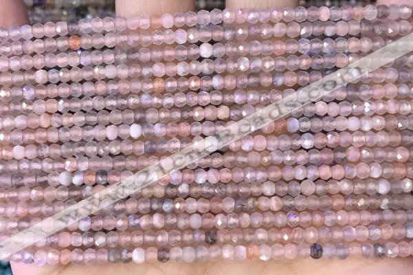 CRB2220 15.5 inches 2*3mm faceted rondelle moonstone beads