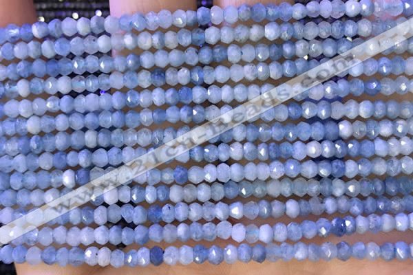 CRB2222 15.5 inches 2*3mm faceted rondelle aquamarine beads