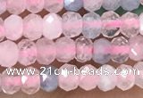 CRB2236 15.5 inches 2*3mm faceted rondelle morganite beads