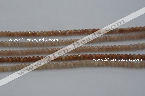 CRB224 15.5 inches 2.5*4mm faceted rondelle moonstone beads