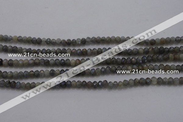 CRB225 15.5 inches 2.5*4mm faceted rondelle AB-color labradorite beads