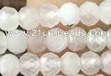CRB2250 15.5 inches 3*4mm faceted rondelle rose quartz beads