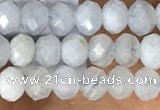 CRB2252 15.5 inches 3*4mm faceted rondelle blue lace agate beads