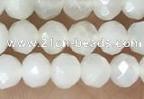 CRB2255 15.5 inches 3*4mm faceted rondelle white moonstone beads