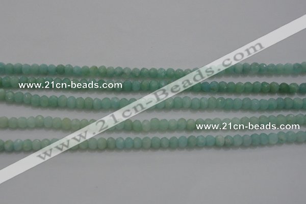 CRB226 15.5 inches 2.5*4mm faceted rondelle amazonite beads