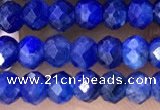 CRB2262 15.5 inches 3*4mm faceted rondelle blue kyanite beads