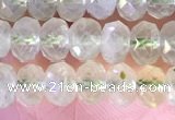 CRB2273 15.5 inches 4*6mm faceted rondelle prehnite beads