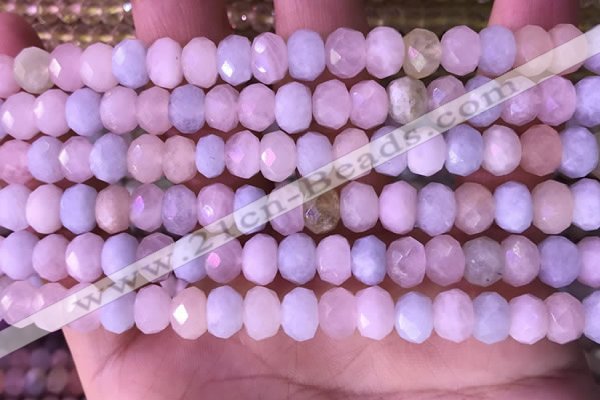 CRB2278 15.5 inches 5*8mm faceted rondelle morganite beads