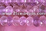 CRB2280 15.5 inches 3.5*5mm faceted rondelle mixed quartz beads