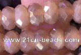 CRB2284 15.5 inches 5*8mm faceted rondelle moonstone beads