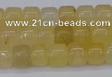 CRB2500 15.5 inches 6*8mm rondelle yellow jade beads wholesale