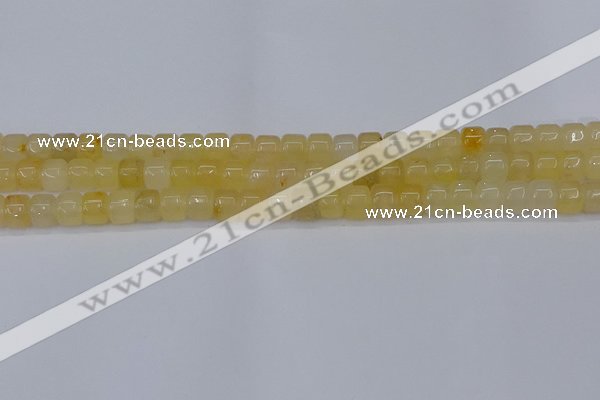 CRB2500 15.5 inches 6*8mm rondelle yellow jade beads wholesale