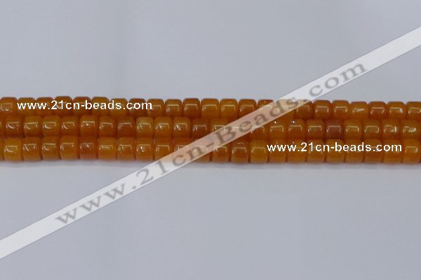 CRB2501 15.5 inches 6*8mm rondelle yellow jade beads wholesale