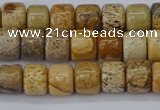 CRB2504 15.5 inches 6*8mm rondelle picture jasper beads