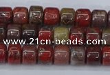 CRB2505 15.5 inches 6*8mm rondelle brecciated jasper beads