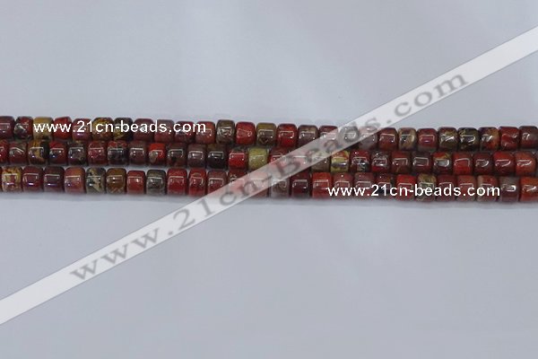 CRB2505 15.5 inches 6*8mm rondelle brecciated jasper beads