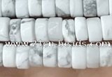 CRB2556 15.5 inches 2*4mm heishi white howlite beads wholesale