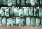 CRB2561 15.5 inches 2*4mm heishi moss agate beads wholesale