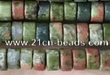 CRB2565 15.5 inches 2*4mm heishi unakite beads wholesale