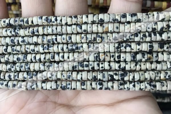 CRB2567 15.5 inches 2*4mm heishi dalmatian jasper beads wholesale