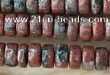 CRB2569 15.5 inches 2*4mm heishi brecciated jasper beads wholesale