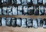 CRB2575 15.5 inches 2*4mm heishi snowflake obsidian beads wholesale